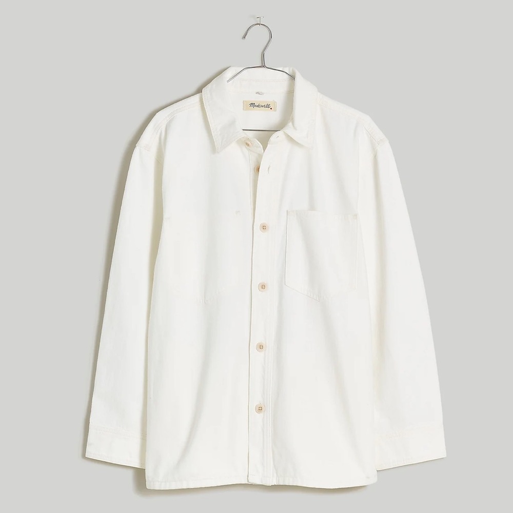 White denim chore jacket - madewell
